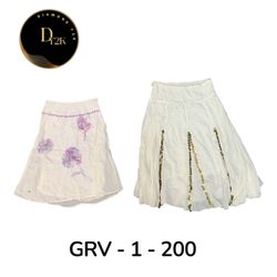 White Cotton Skirt – Elegant Summer Wear(GRV-1-200..