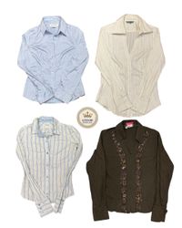 Y2K fitted office shirt At 478