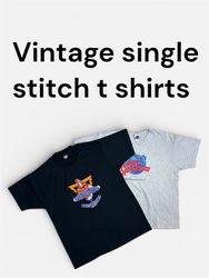 Camisas de algodão vintage com costura única