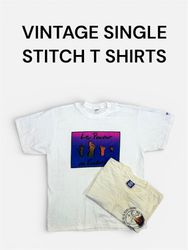 Camisetas vintage de ponto único