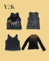 Vintage Y2K Beaded Statement Tops (Yv-618)