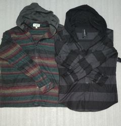 Billabong flannel hoodie shirts