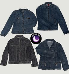 Veste en denim zippée Y2K (M-1119)