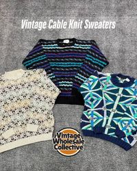 Printed Cable Knit Sweaters - (04/02)