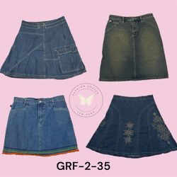 City Classic Denim Midi Skirt (GRF-2-35)
