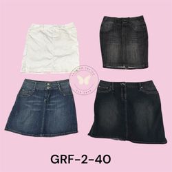 Women’s High-Waist Denim Midi Skirt (GRF-2-40)