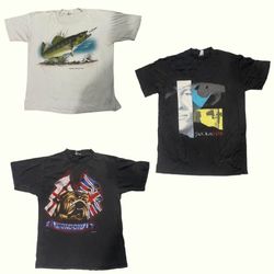 Vintage Graphic Tees Bundle | Mixed Animal, Racing..