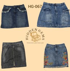 Y2K britney era mini denim skirts(HG-067)