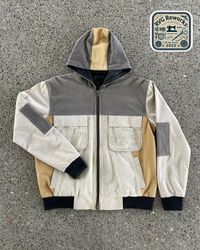 Upcycled 4 Pocket Canvas Hoodie Jacket