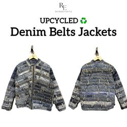 Vestes en Patchwork de Ceintures en Jean Recyclé