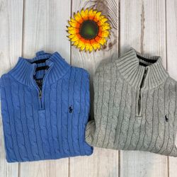 Pulls à col zippé 1/4 Ralph Lauren