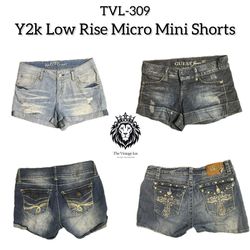 Y2K Low Rise Micro Mini Shorts (TVL-309)