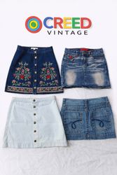 CR6433 Y2K Mini-Jeansröcke