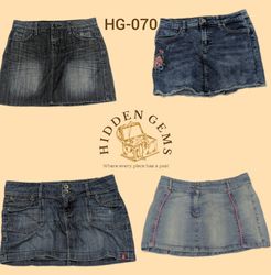 Jupes en denim mini uniques Y2K (HG-070)