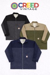 CR1265  Upcycled Two-Tone Utility Zip Jacket