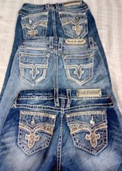 CR6450 Rock Revival Ladies Flare & Straight Jeans