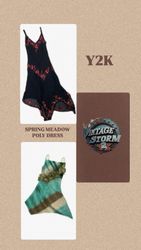 Y2K Spring Meadow Poly Dress