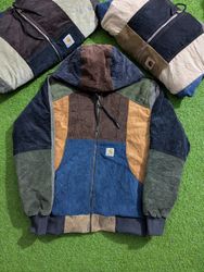Upcycle Carhartt corduroy Hoodie jacket