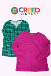 CR6453 Y2K Henley Shirts