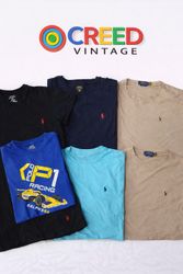 CR6461 Vintage Polo Round Neck T-Shirts