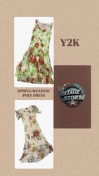 Y2K Spring Meadow Poly Dress