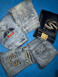 Silver And other brands jeans y2k/077