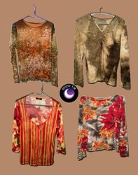 Tops en maille à manches longues Y2k Burnt Core (M..