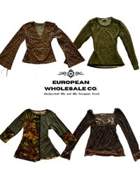 Y2K Earthy Toned Mesh Tops