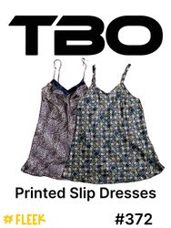 Printed Slip Dresses    #372