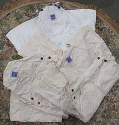 Salopette blanche de charpentier