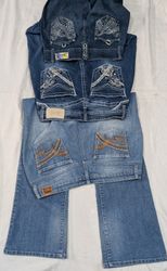 DESIGNER JEANS (BRAND's Inculoaded) SILVER,LEI, MA..
