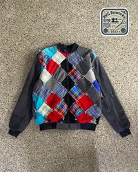 Upcycled Patchwork Bomber Jacket