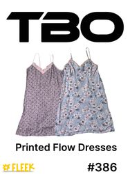 Printed Flow Dresses    #386