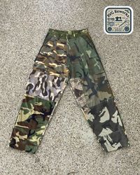 Upcycled Multi-Camo Patchwork Pants