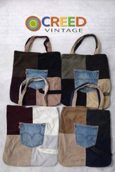 CR6475 Upcycle Levi’s Corduroy Bags