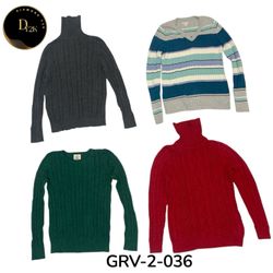 Mix Color Cable Knit Sweater – Y2K Aesthetic (GRV-..