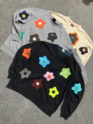 Flower Upcycle Nike Sweatshirt