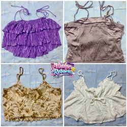 Y2K Vintage Cami & Halter Top Bundle (VR-220)