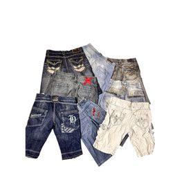 Hip Hop Jorts | Embroidered baggy Hip Hop jorts x ..