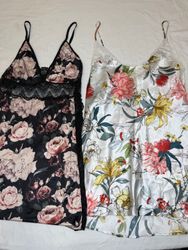 Y2K Printed Silk Cami Tops | V-T340