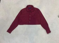 Upcycled Ralph Lauren Crop Tops - Rüschenausschnit..