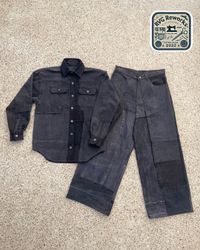 Conjunto de Utilidades em Denim Reutilizado