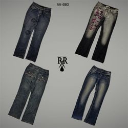 Y2K It Girl Denim Flare Jeans (AA-680)