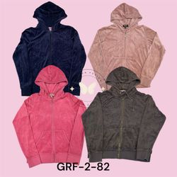 Juicy Couture Women’s Velour Zip-Up Hoodie – Class..