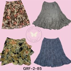 Chic Poly Printed Skirt for Women – Modern Casual ..