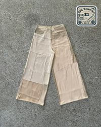 Upcycled Panelled Khakhi Trousers