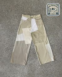 Upcycled Panelled Cotton Trousers