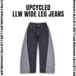Upcycled LLW Out-Seam Wide Leg Jeans - Moq 15pcs