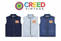 cr1289 Creed Vintage – Reworked Denim Moto Vest