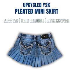 Jupe mini plissée Y2K Miss Me -Moq 20pcs